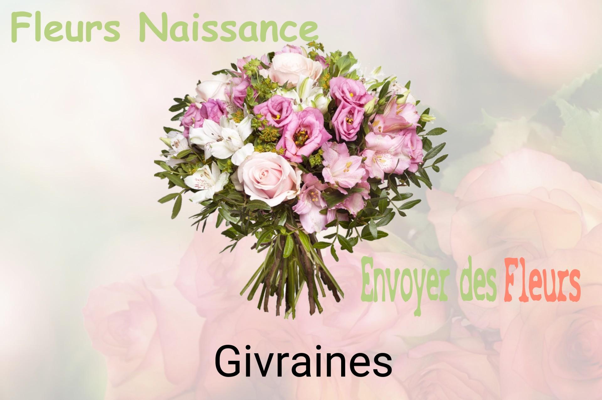 Bouquet de fleurs de naissance livré à Givraines