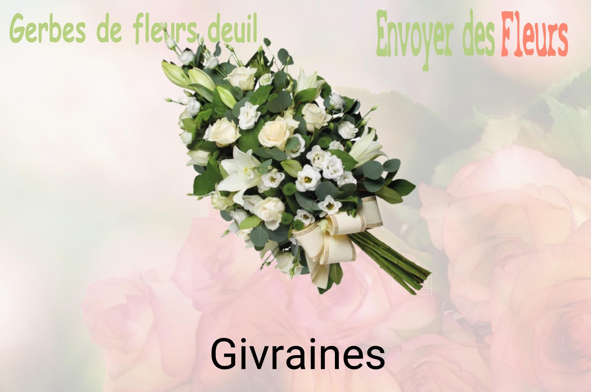 Gerbe de fleurs de deuil livrée à Givraines